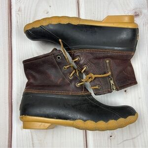 Sperry Black and Brown Winter Duck Boots siz 7.5